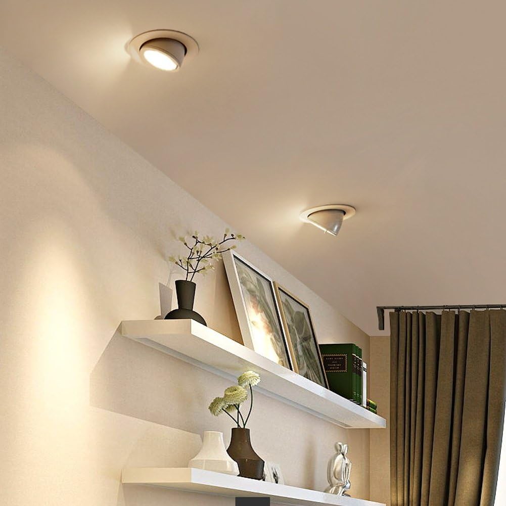 Adjustable 360-Degree LED Recessed Spotlight with Dimmable Brightness