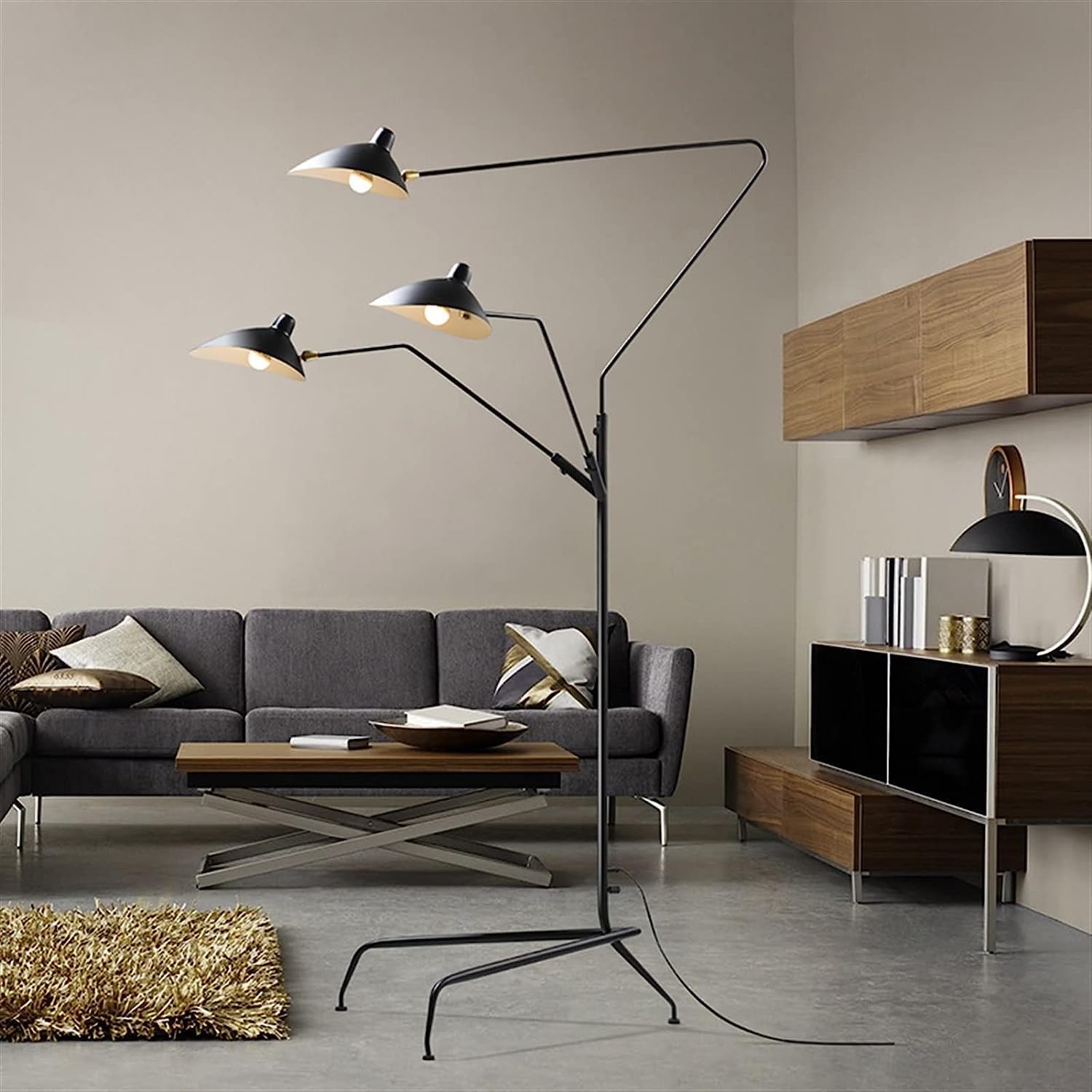 Industrial Design Floor Lamp with Multiple Arms