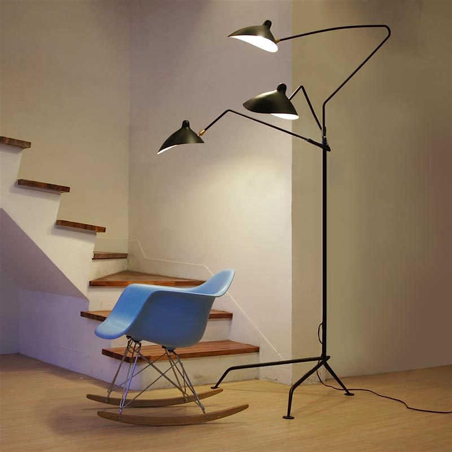 Industrial Design Floor Lamp with Multiple Arms