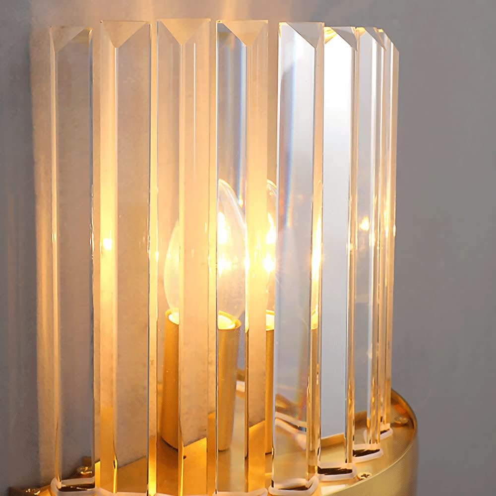 Luxury Gold LED Wall Sconce with Cascading Crystal Glass
