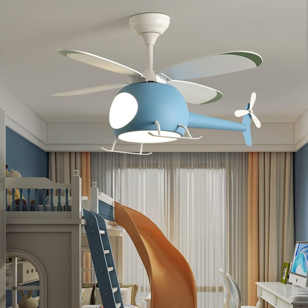 Modern Airplane Ceiling Fan with LED Light and Remote Control