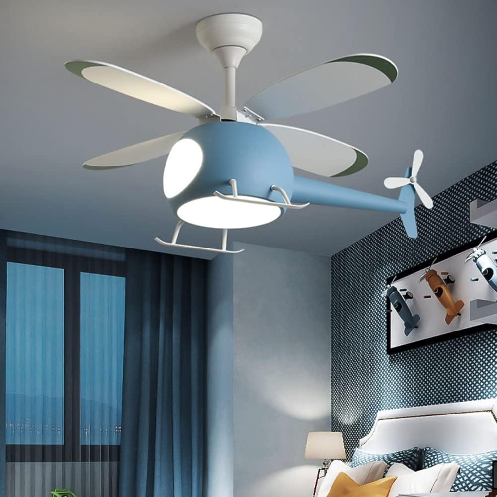 Modern Airplane Ceiling Fan with LED Light and Remote Control