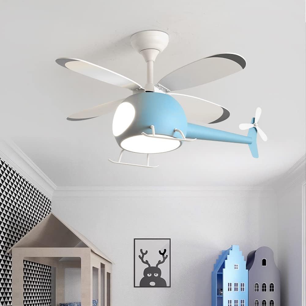 Modern Airplane Ceiling Fan with LED Light and Remote Control