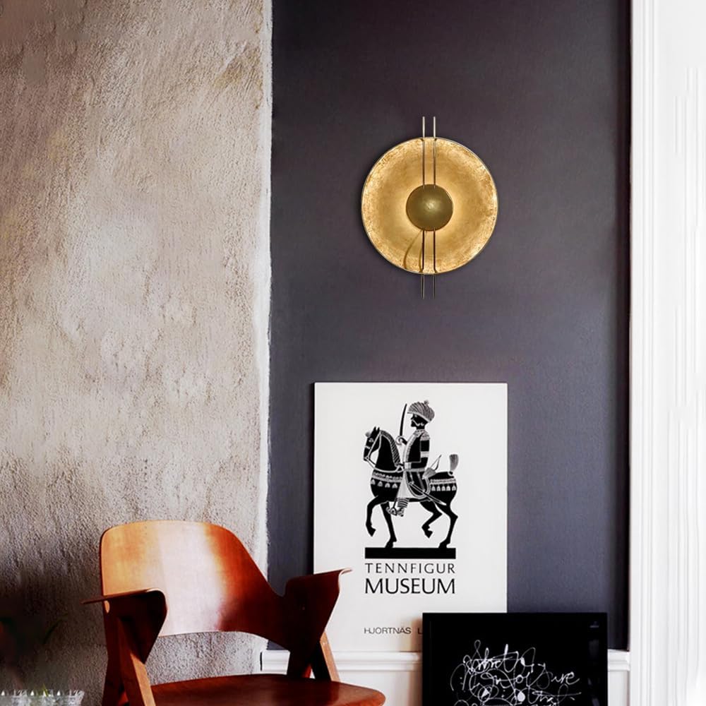 Luxury LED Wall Sconce with Multiple Gold Metal Discs