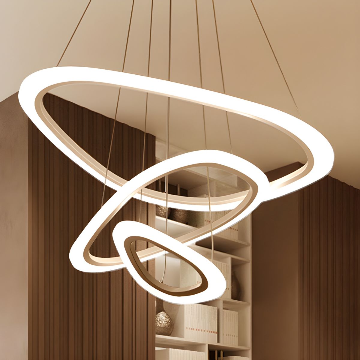 Remote-Controlled Luxury LED Ring Chandelier