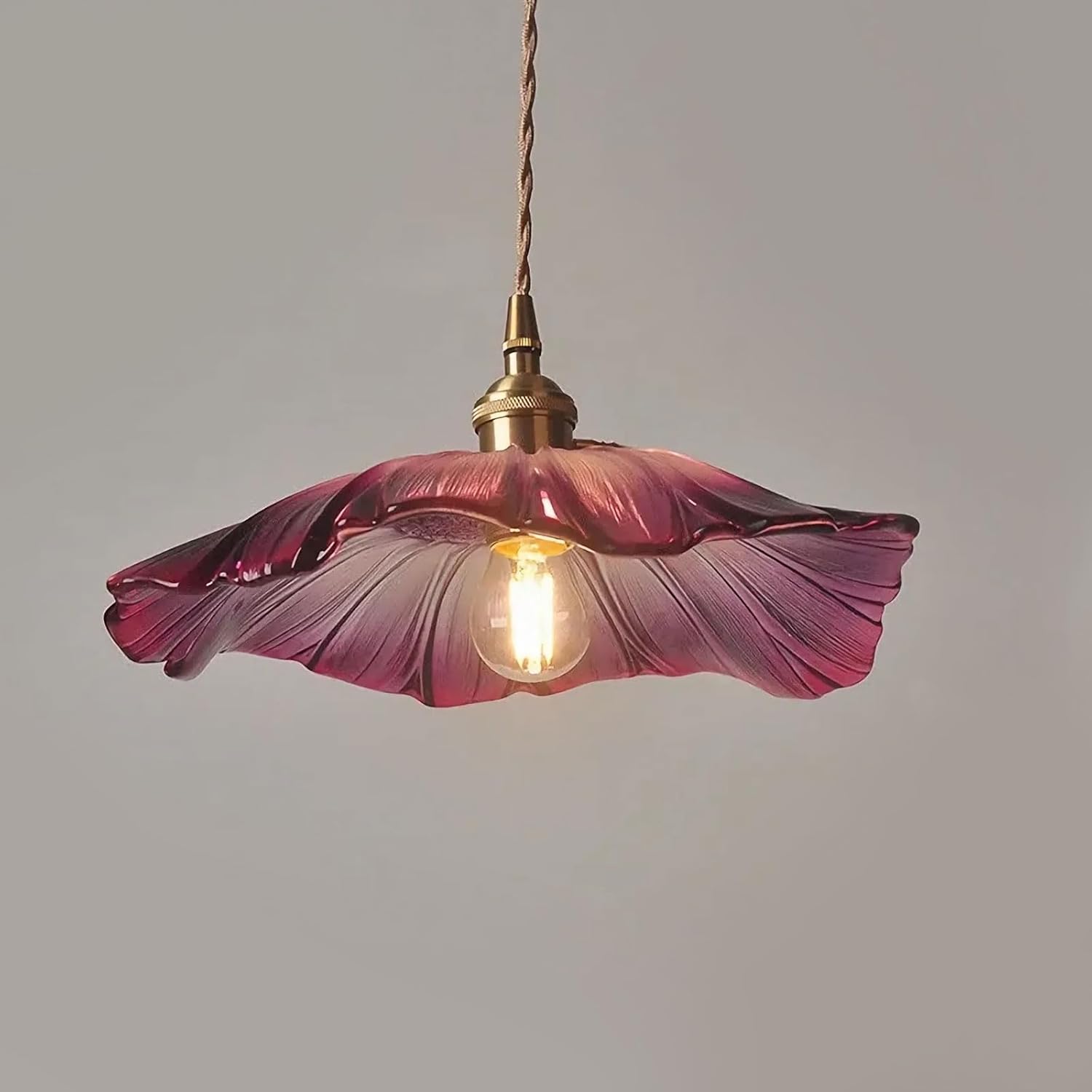 Minimalist Nordic Japanese Style Brass and Glass Pendant Light for Restaurant, Bedroom, Balcony, and Bar