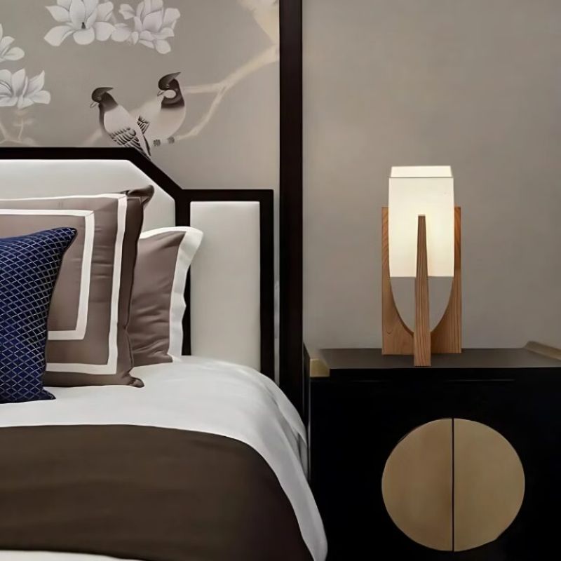 Chinese Wooden Floor Lamp for Living Room and Bedroom - Nordic Design LED Table Lamp
