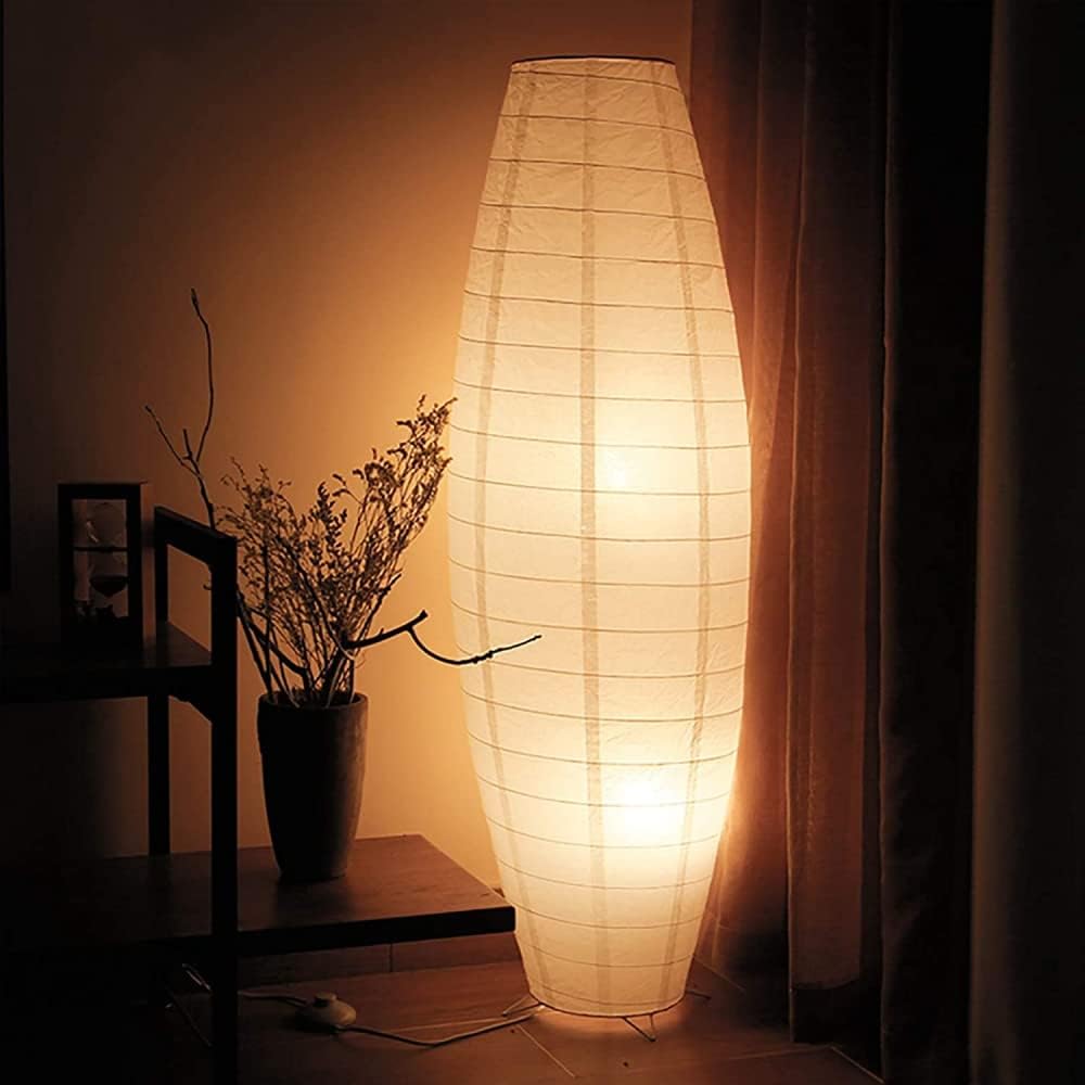 Nordic Style Woven Paper LED Floor Lamp