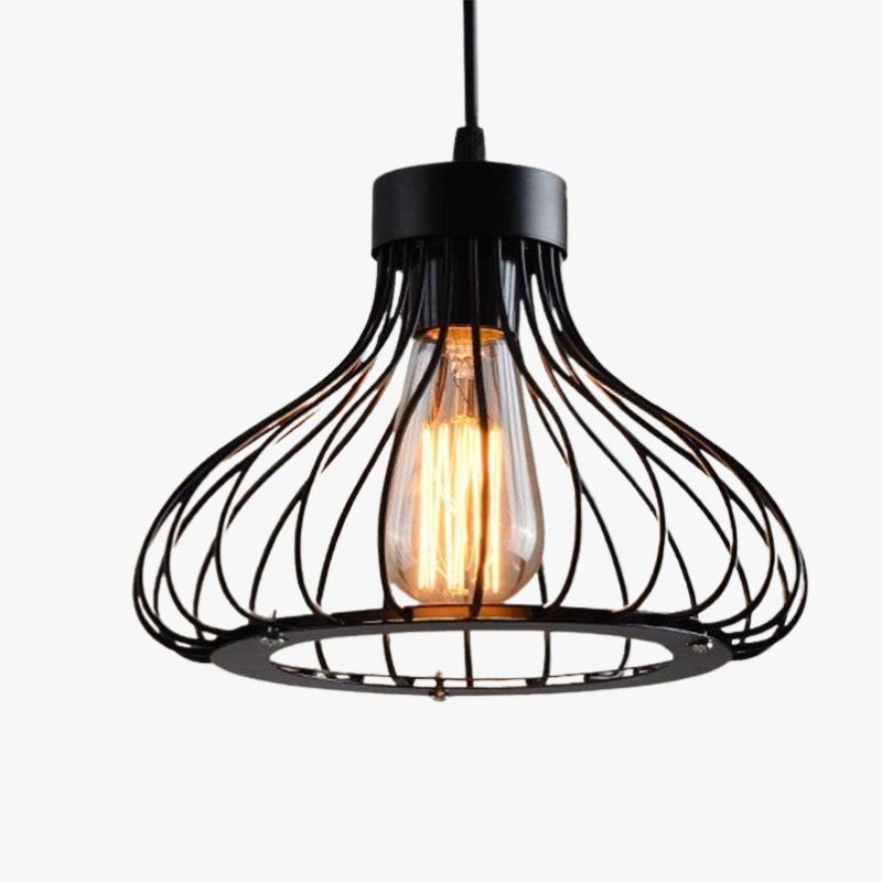 Industrial Cage Pendant Light Fixture