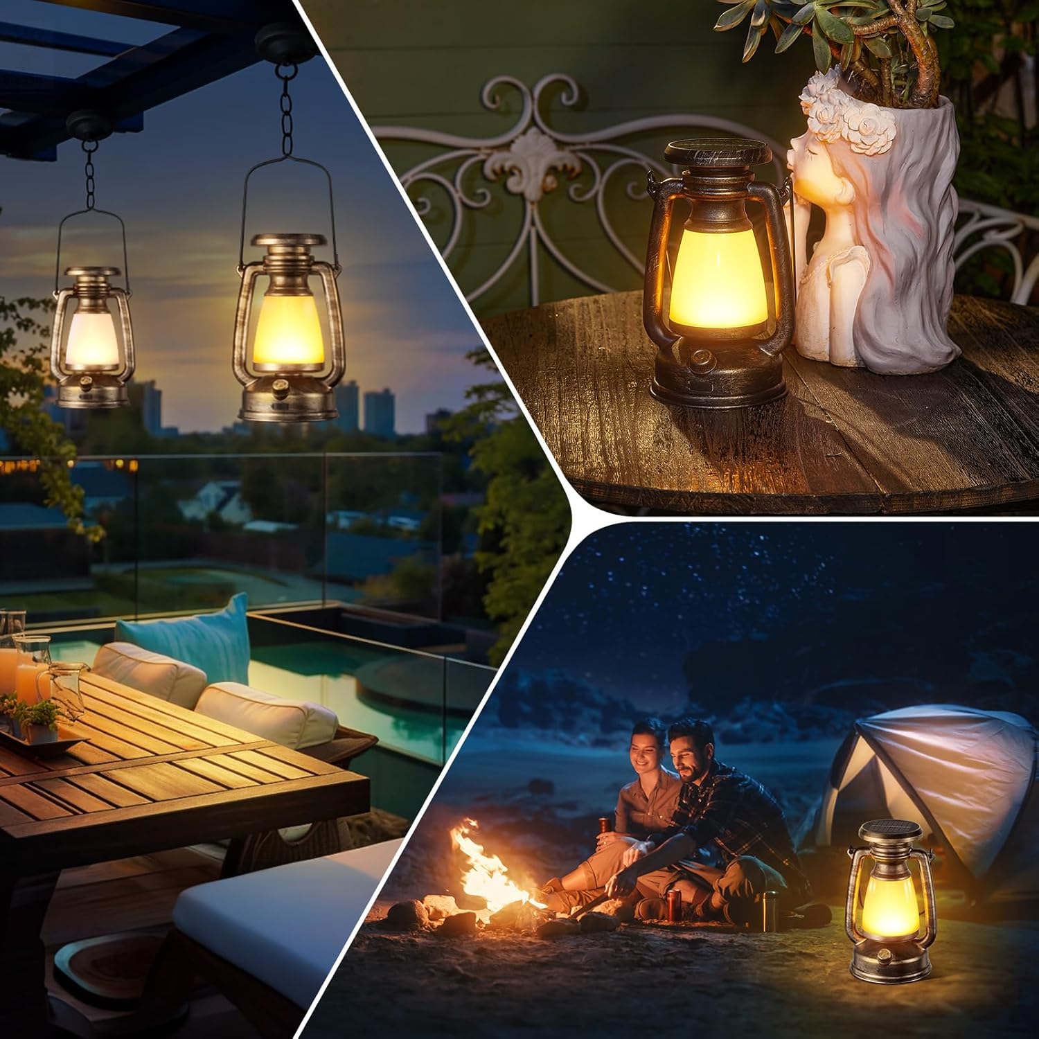 Solar Retro Horse Outdoor Lamp for Ambiance & Decoration