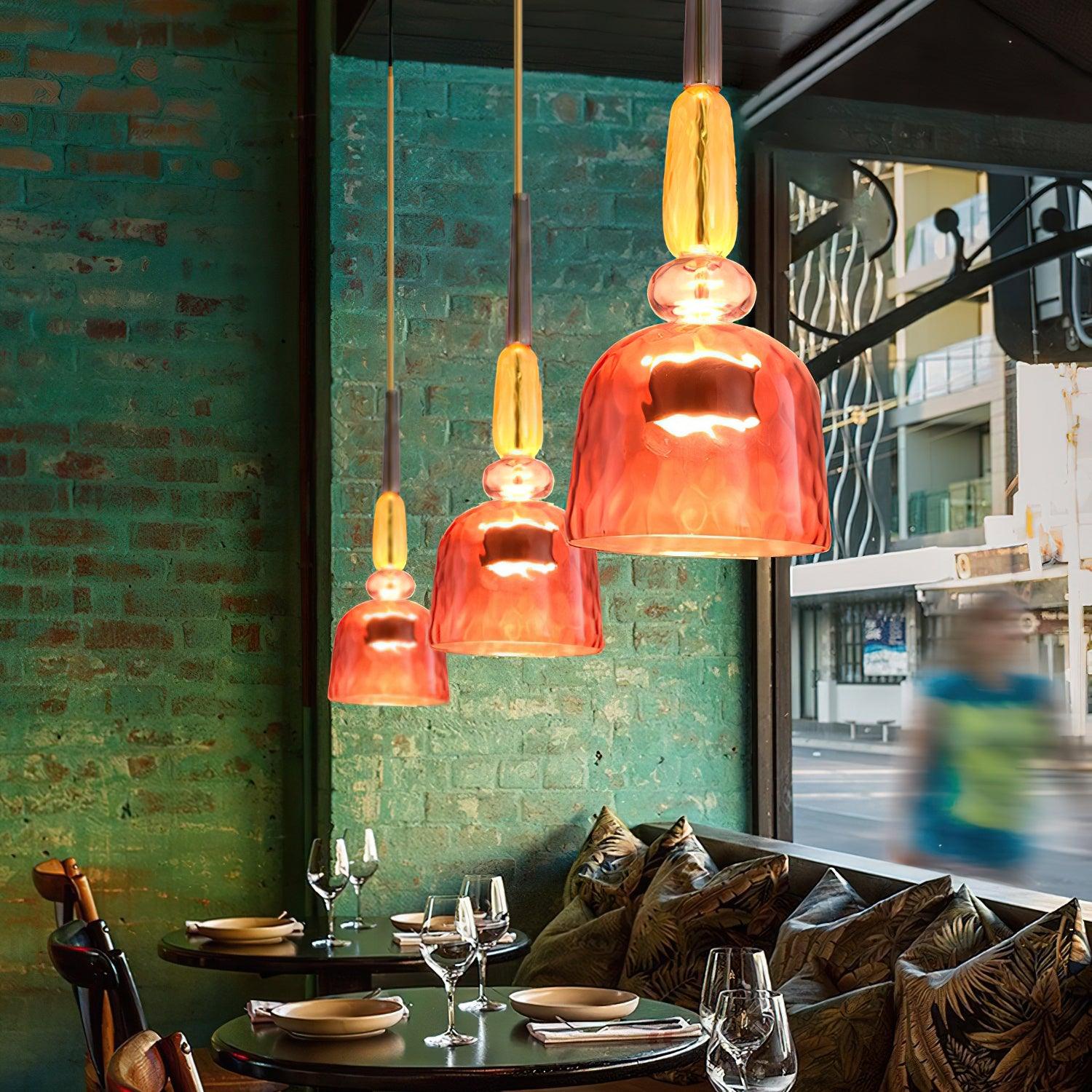 Colorful Glass LED Pendant Light