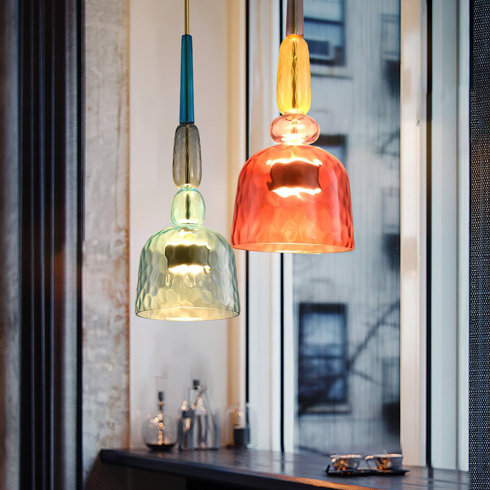 Colorful Glass LED Pendant Light
