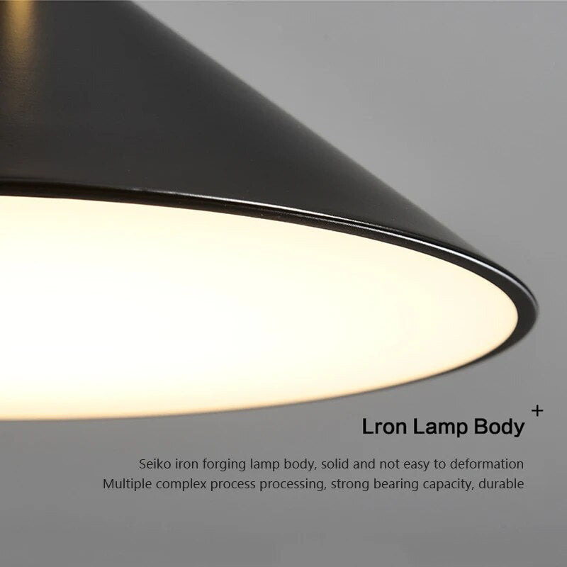 Modern Hanging Lamp with Iron Shade for Café and Bar Décor
