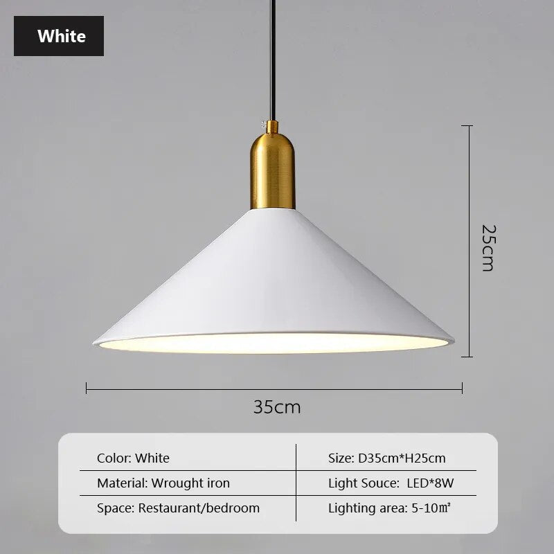 Modern Hanging Lamp with Iron Shade for Café and Bar Décor