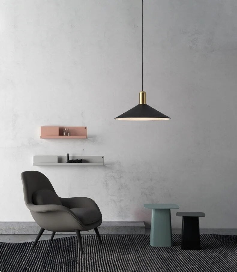 Modern Hanging Lamp with Iron Shade for Café and Bar Décor