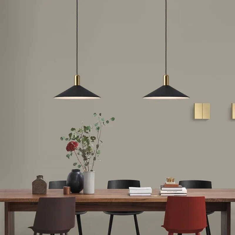 Modern Hanging Lamp with Iron Shade for Café and Bar Décor