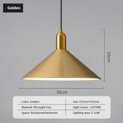 Modern Hanging Lamp with Iron Shade for Café and Bar Décor