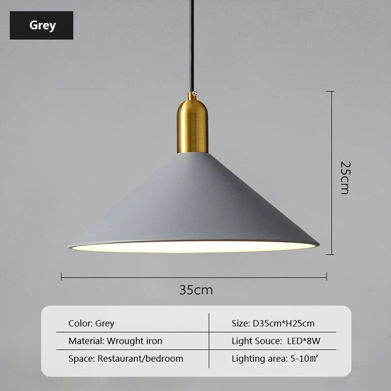 Modern Hanging Lamp with Iron Shade for Café and Bar Décor
