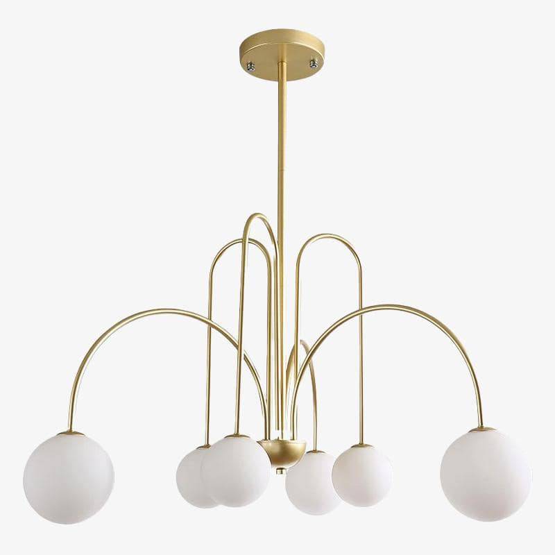 Gold Branch LED Chandelier with Glass Balls