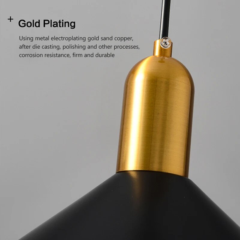 Modern Hanging Lamp with Iron Shade for Café and Bar Décor