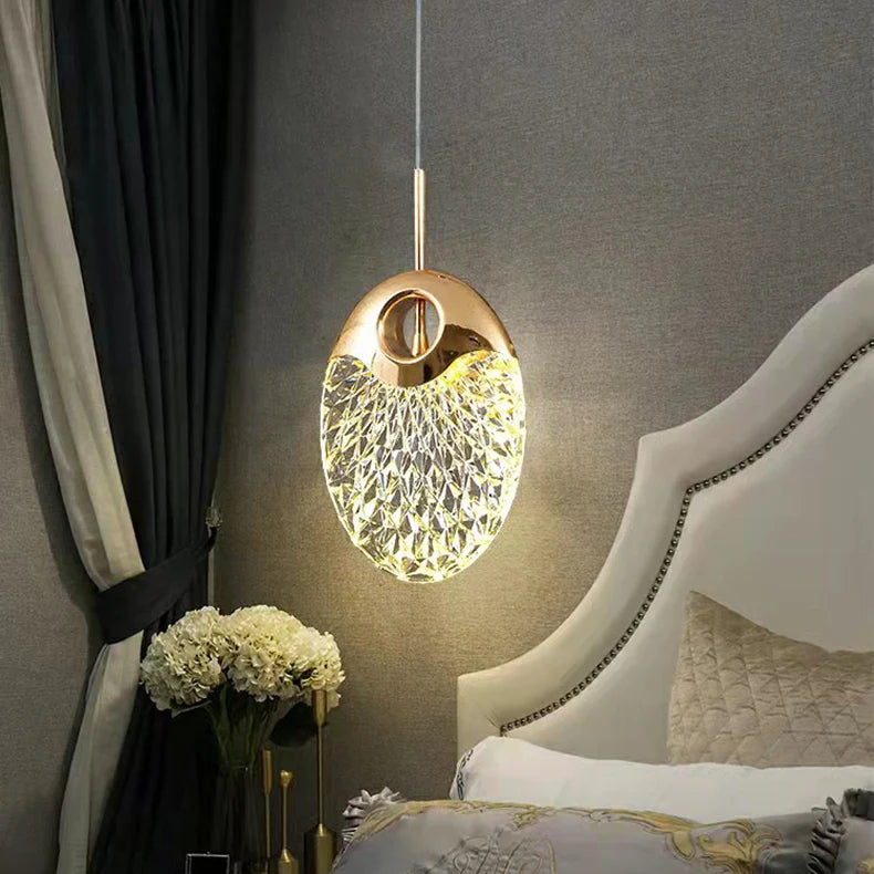 Plafond LED en cristal nordique lustre salon chambre chevet suspension lumières décor à la maison éclairage lampe suspendue pour plafond