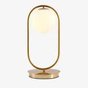 Modern Gold Metal Table Lamp with Glass Sphere