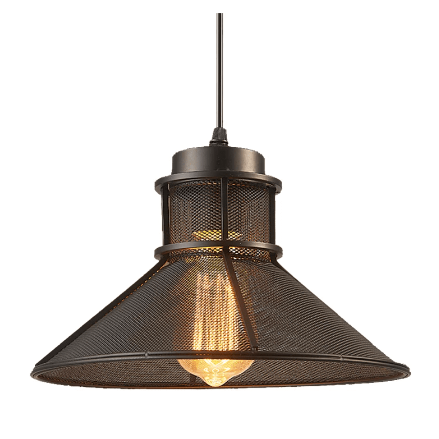 Industrial Style Copper Cone Shade LED Pendant Light