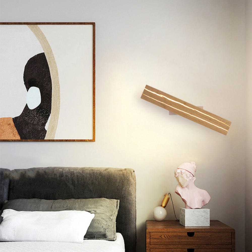 Scandinavian Wooden LED Rectangle Wall Sconce