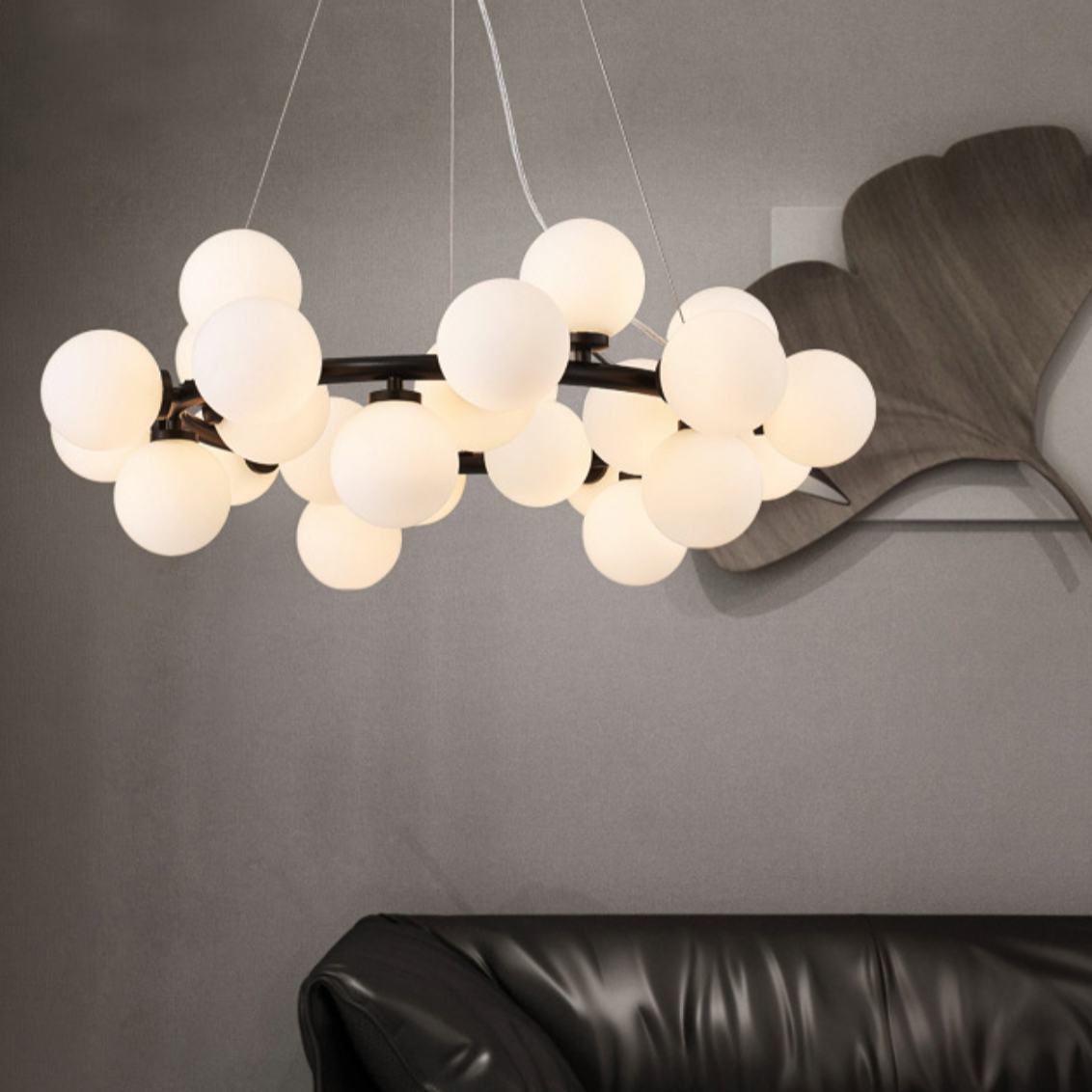 Magic LED Metal Chandelier with Glass Balls