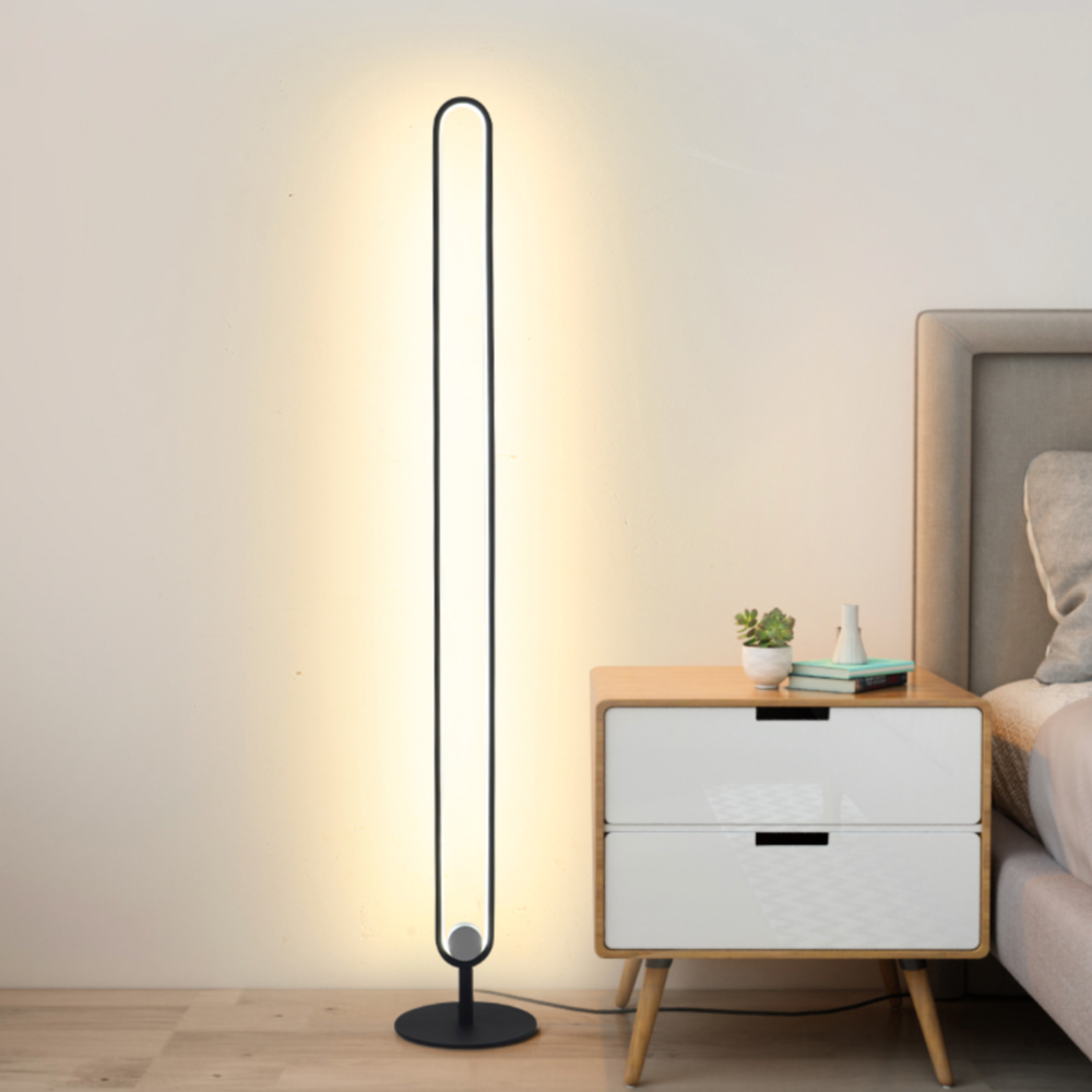 Hevenly Industrial LED Minimalist Metal Floor Lamp