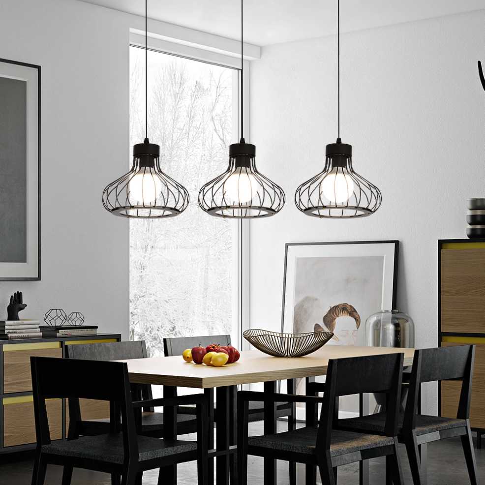 Industrial Cage Pendant Light Fixture