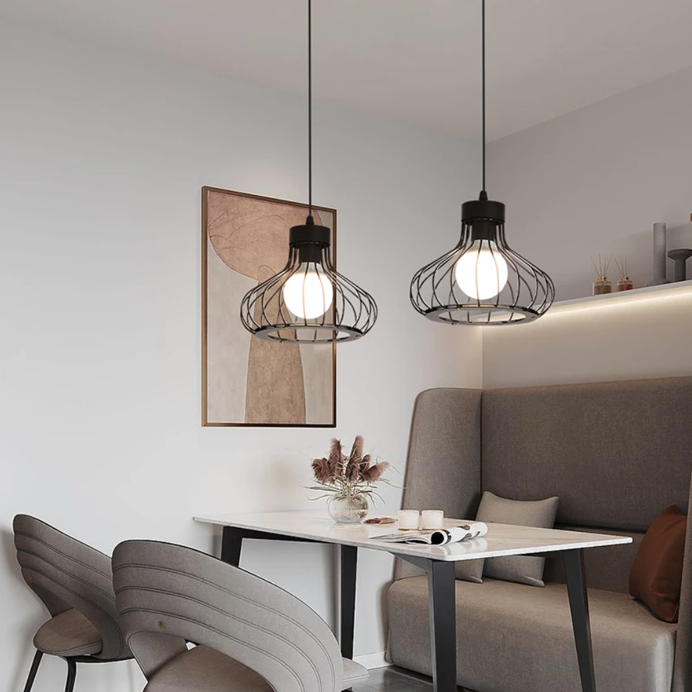 Industrial Cage Pendant Light Fixture