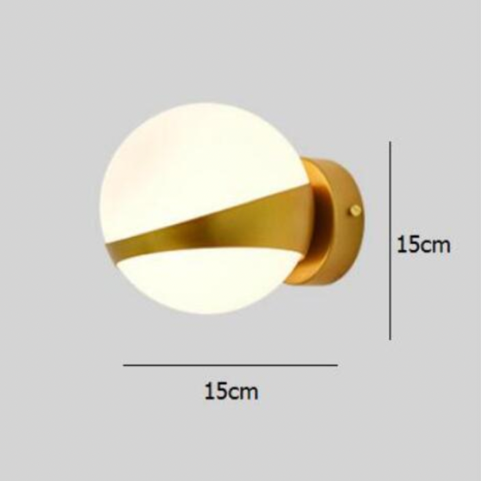 Gold Wall Sconce with Ball Accent