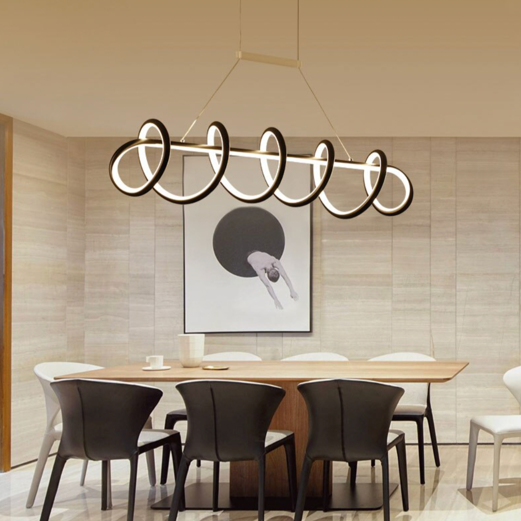 Spiral Pendant LED Chandelier in Acrylic Design