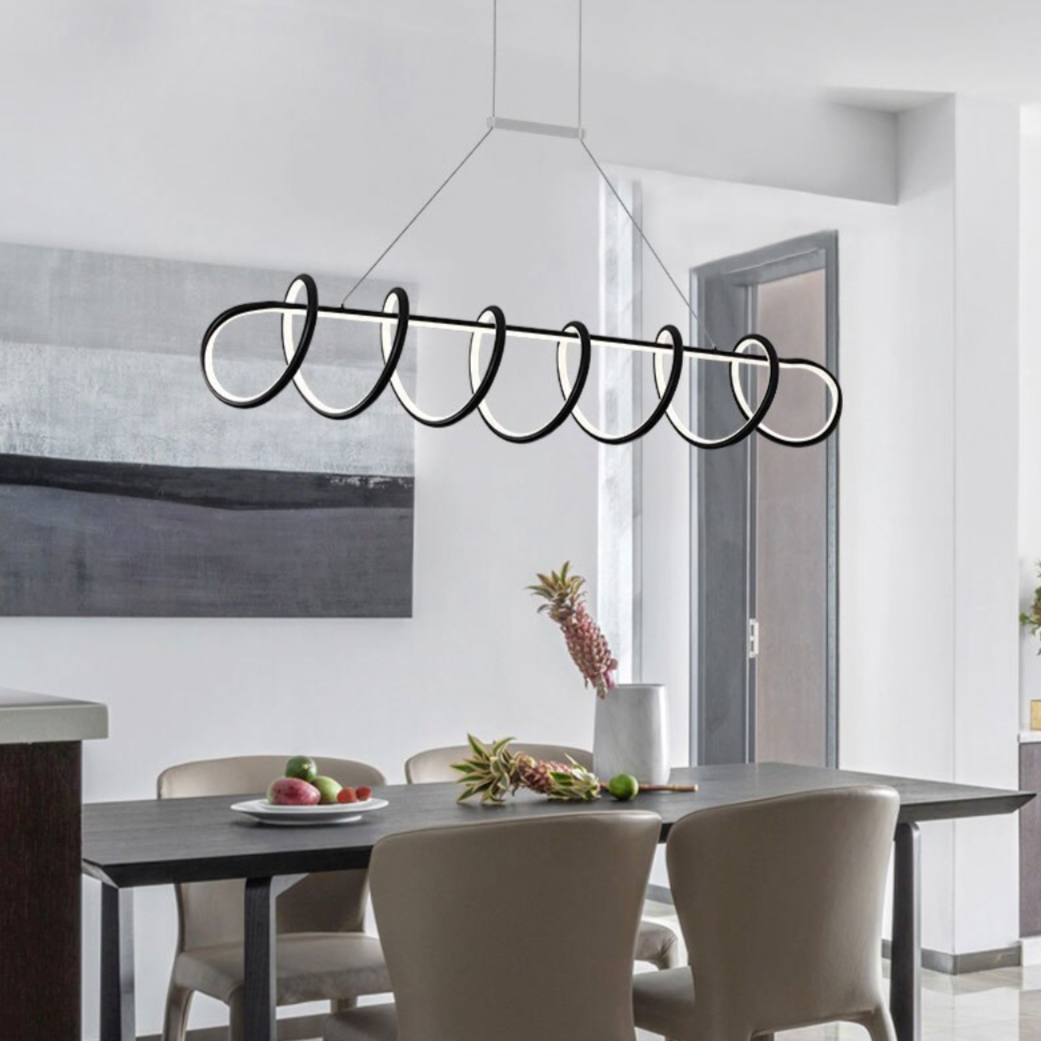 Spiral Pendant LED Chandelier in Acrylic Design