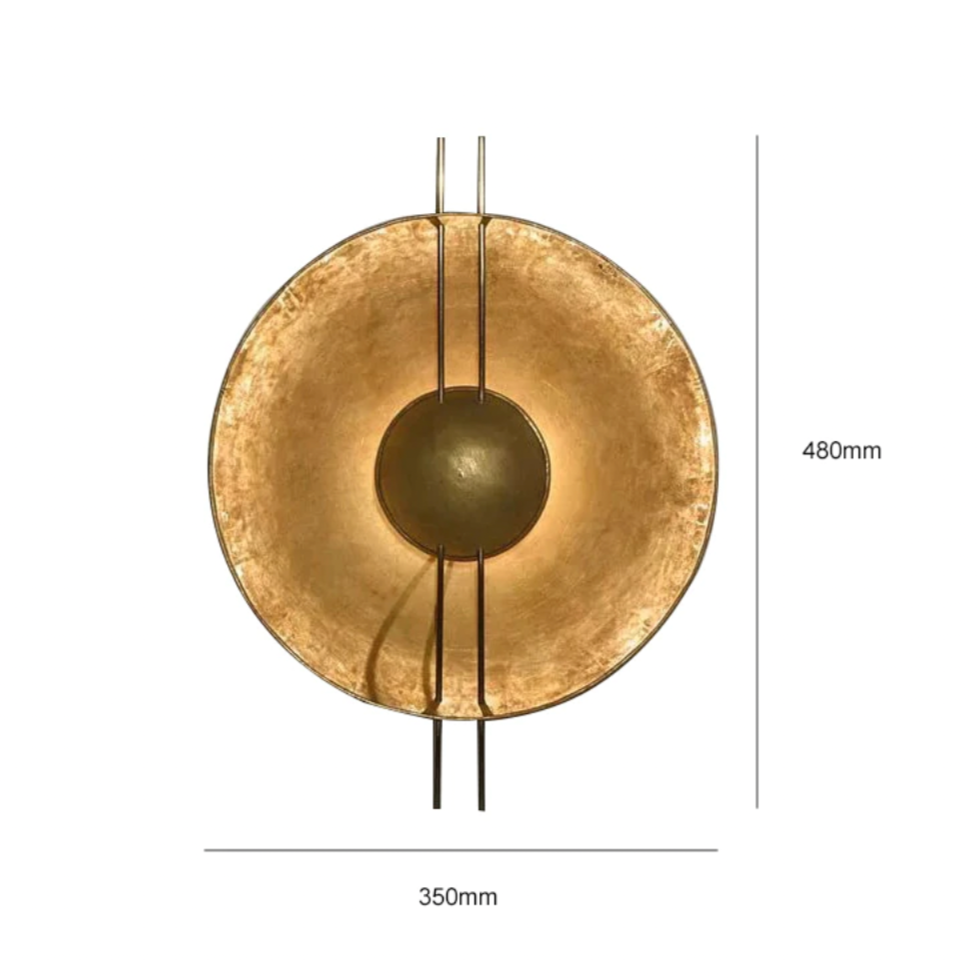Luxury LED Wall Sconce with Multiple Gold Metal Discs