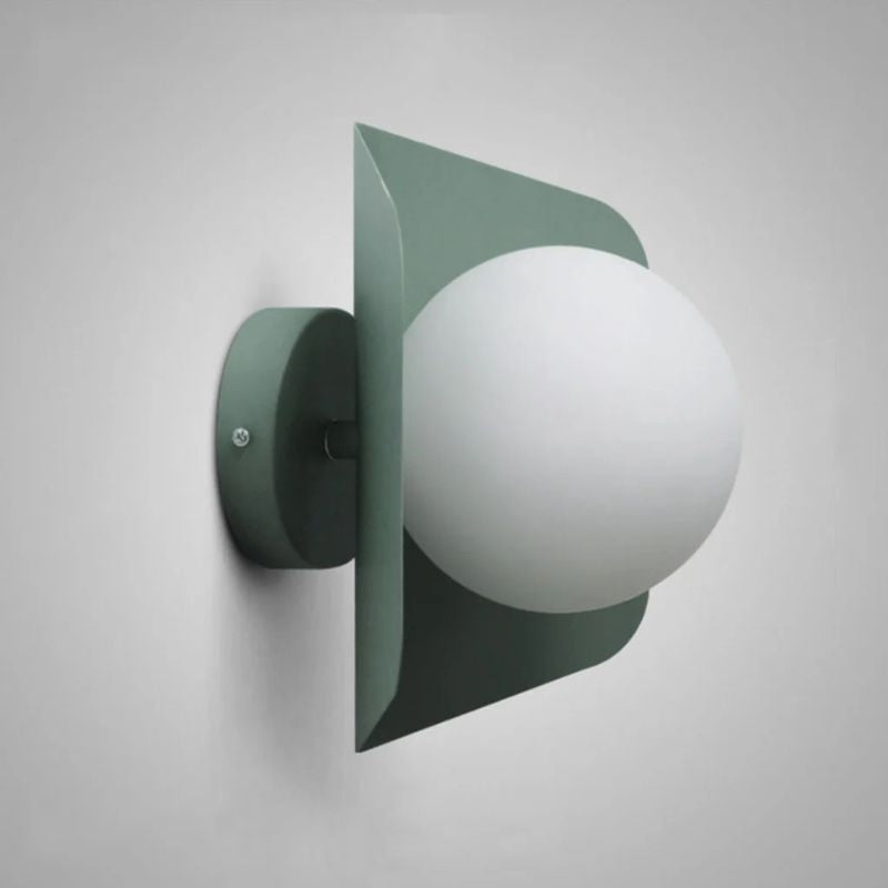 Modern Minimalist White Globe LED Wall Sconce