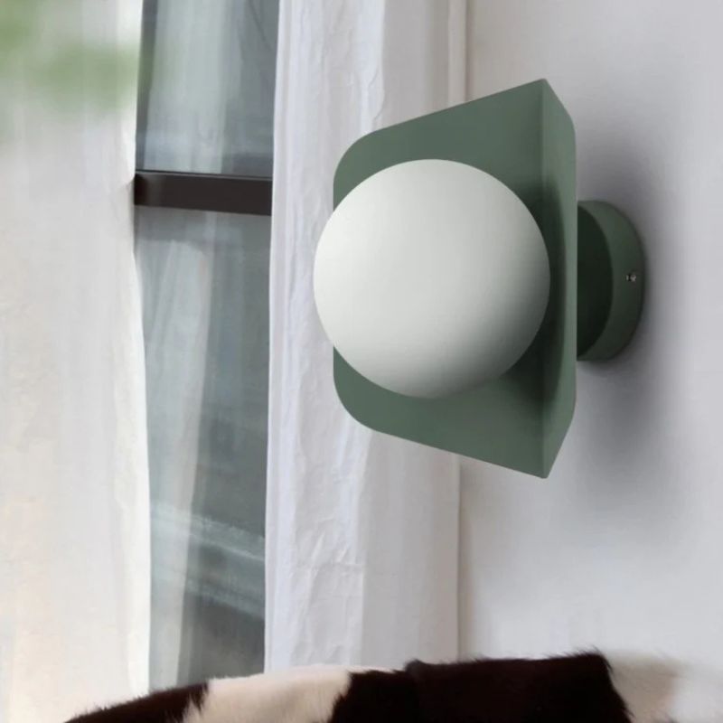 Modern Minimalist White Globe LED Wall Sconce