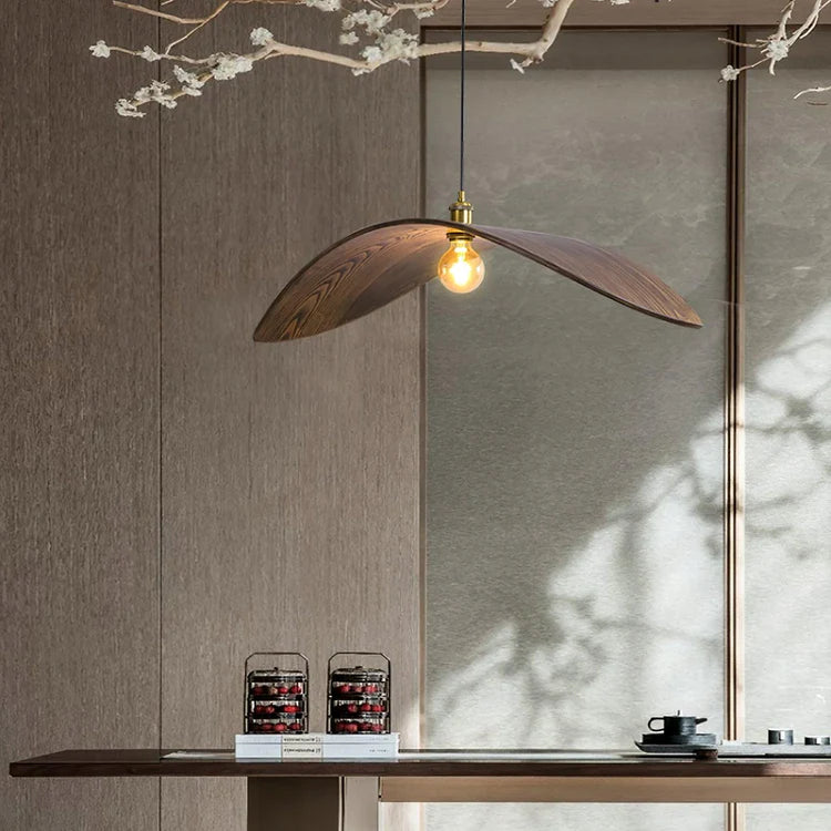 Vintage Wabi Sabi Wooden Art LED Chandelier - Zen Home Decor for Dining Room and Tea Room