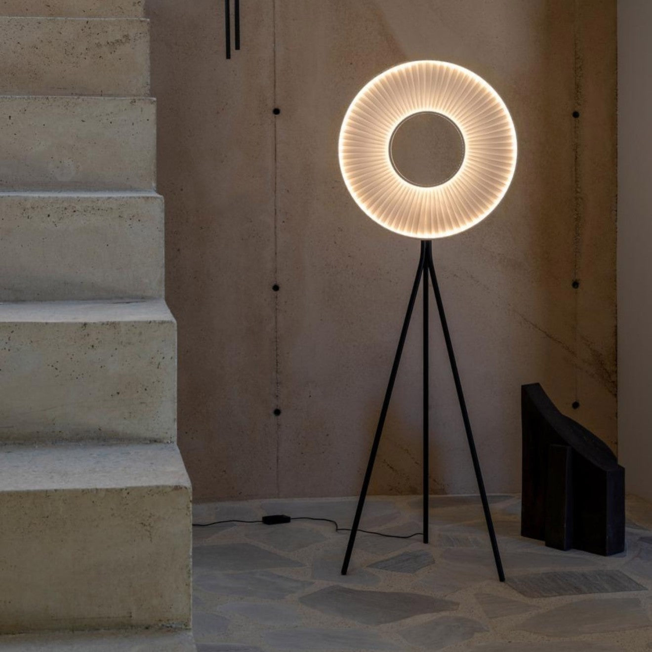 Creative Nordic Floor Lamp with Pleated Fabric