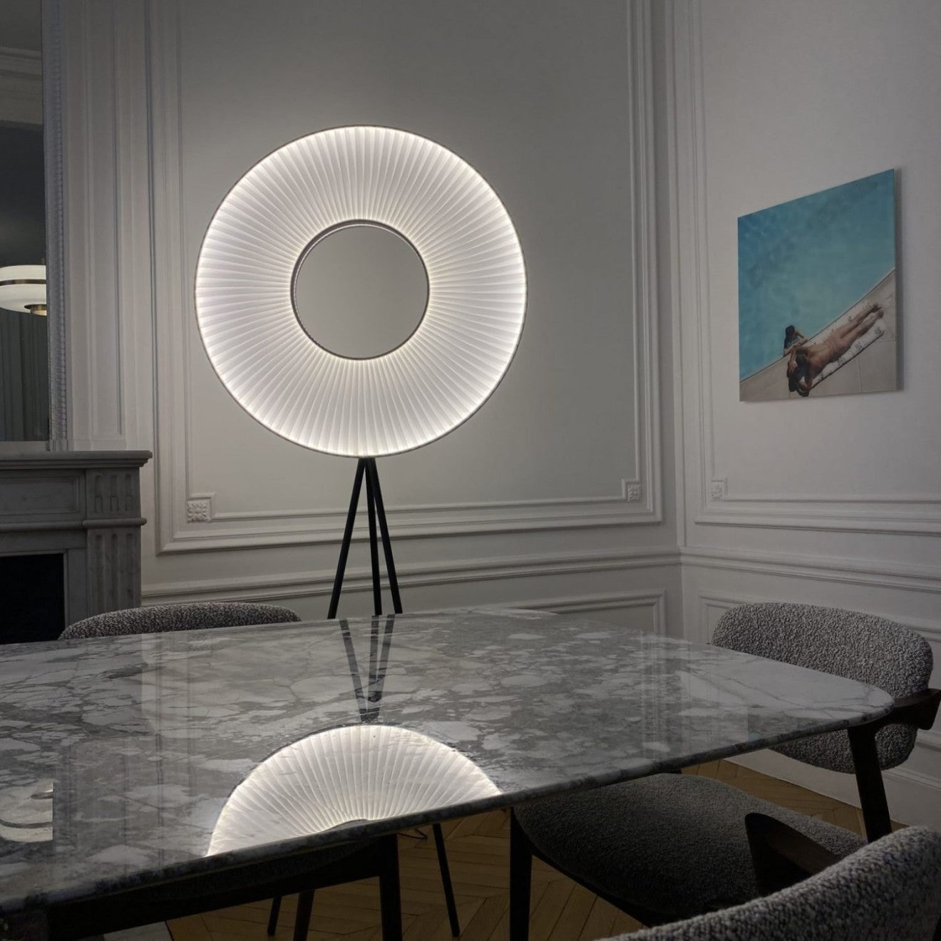 Creative Nordic Floor Lamp with Pleated Fabric