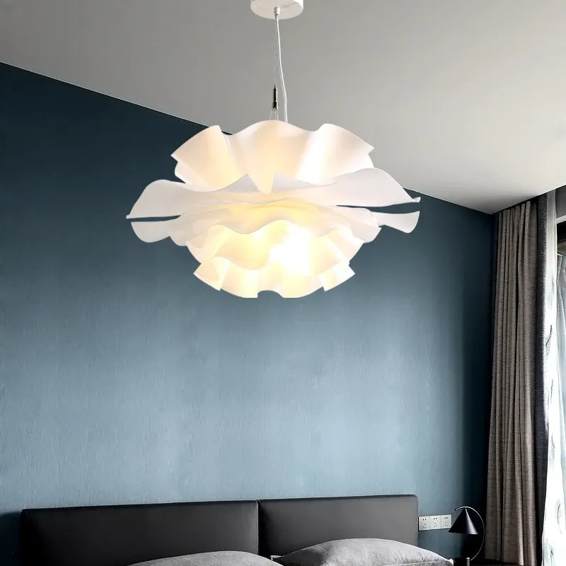 Nordic White Flower Pendant Light for Bedroom, Living Room & Dining