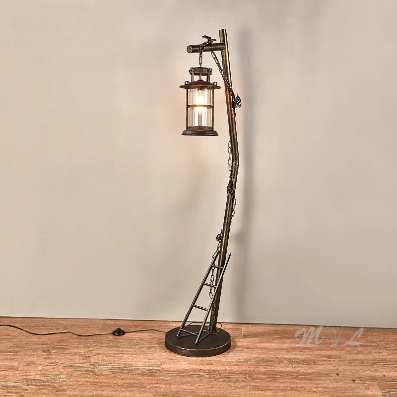 Vintage Industrial Floor Lamp for Cozy and Unique Décor