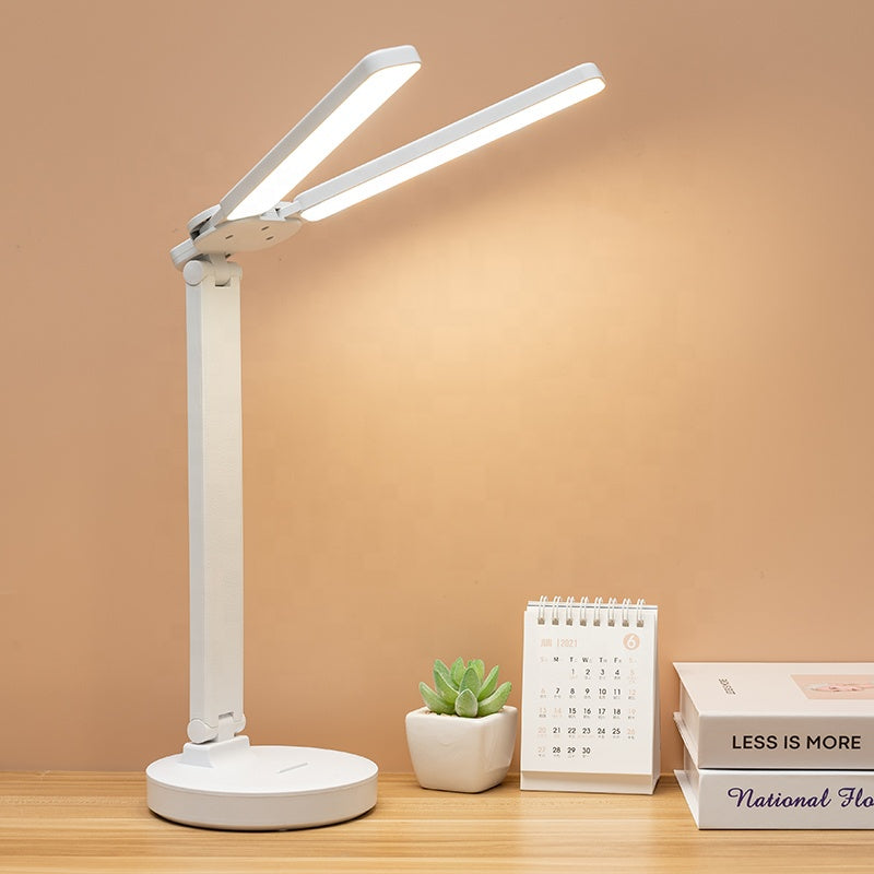 Adjustable Touch LED Desk Lamp with 3 Brightness Levels, USB Rechargeable, Eye Protection, Foldable Table Lamp for Bedroom and Reading