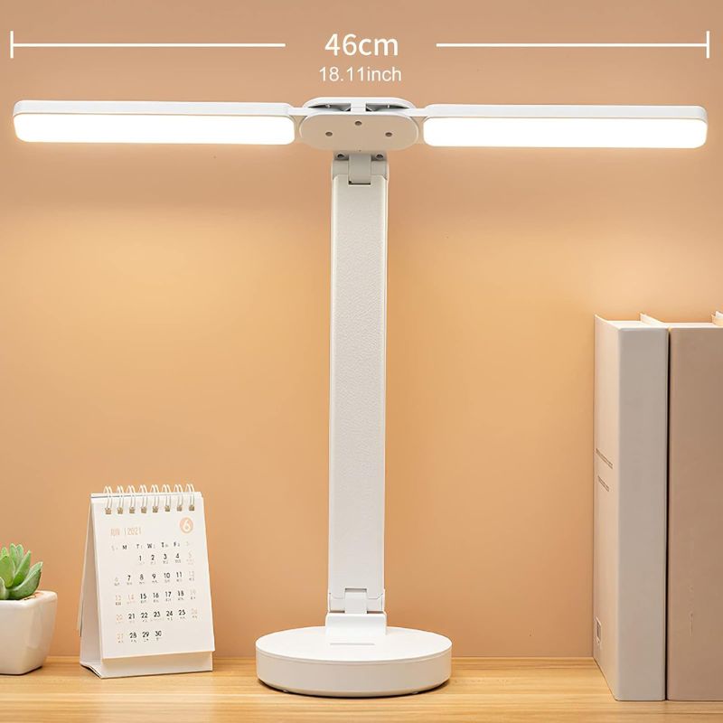 Adjustable Touch LED Desk Lamp with 3 Brightness Levels, USB Rechargeable, Eye Protection, Foldable Table Lamp for Bedroom and Reading