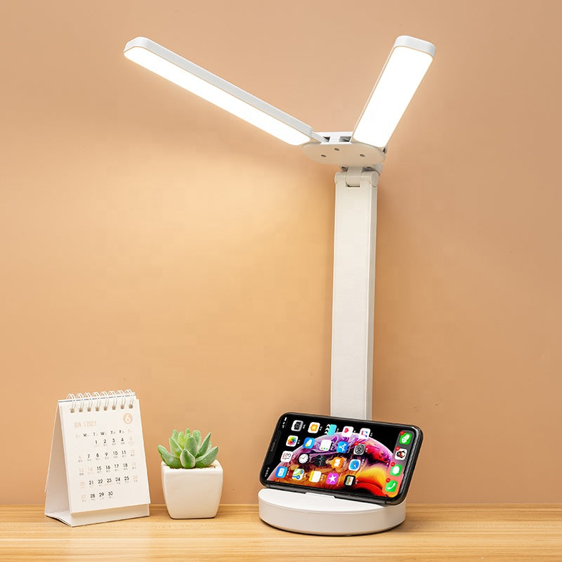 Adjustable Touch LED Desk Lamp with 3 Brightness Levels, USB Rechargeable, Eye Protection, Foldable Table Lamp for Bedroom and Reading