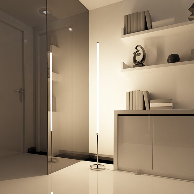 Gold Minimalist LED Floor Lamp - Modern Design