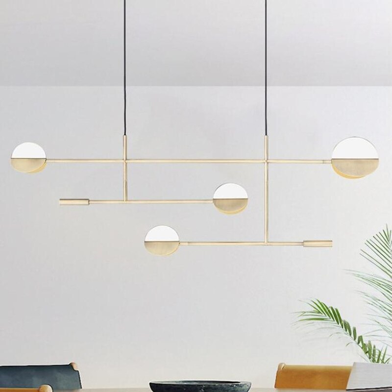 Gold Minimalist Circular Design Chandelier