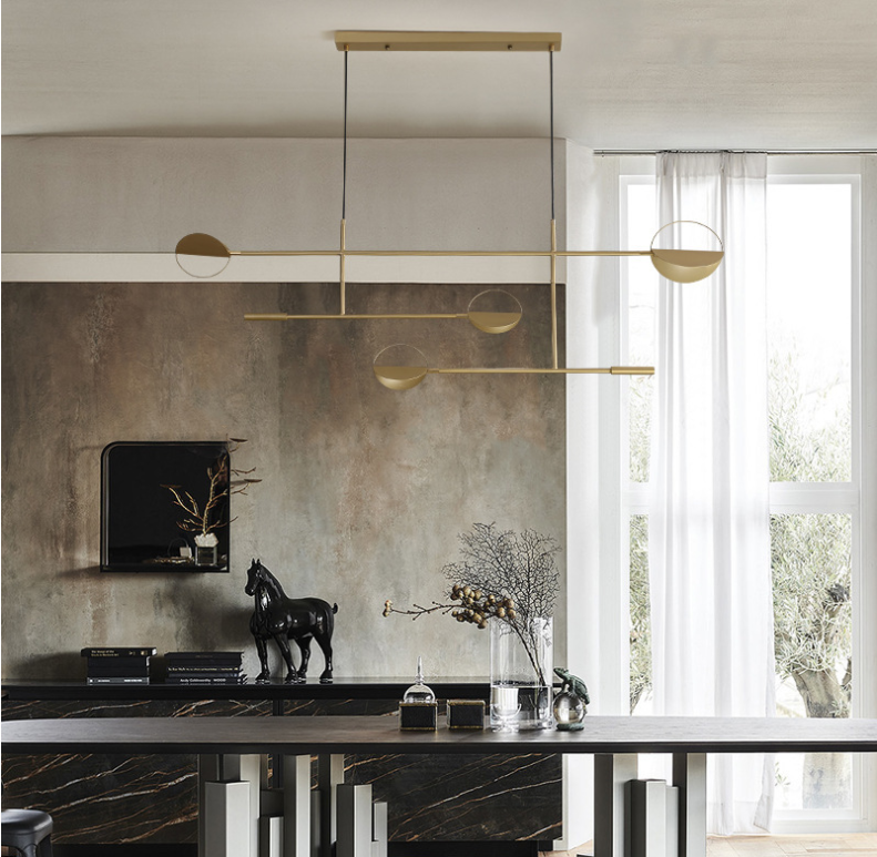 Gold Minimalist Circular Design Chandelier
