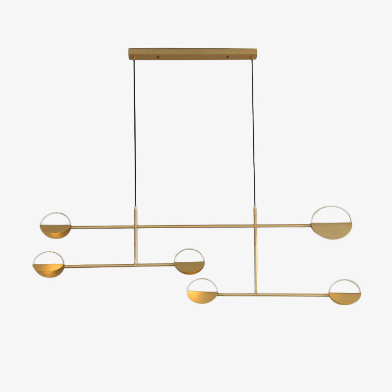 Gold Minimalist Circular Design Chandelier